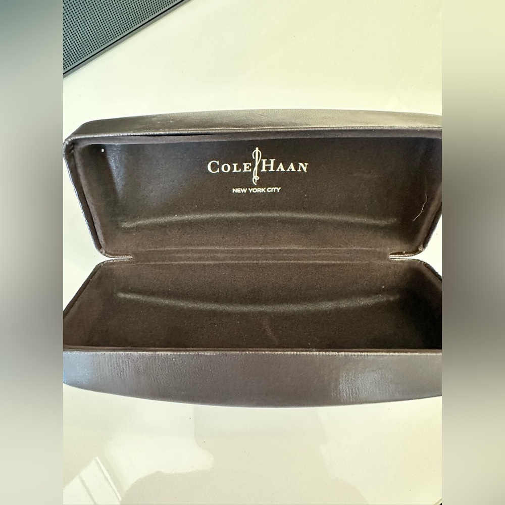 Cole Haan Glasses Brown Leather Eyeglasses Sunglass Case